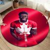 Canada Men's National Soccer Team Round Area Rug,Carpet Rug for Living Room Bedroom Sofa Playroom Decor,Non-slip Floor Mat