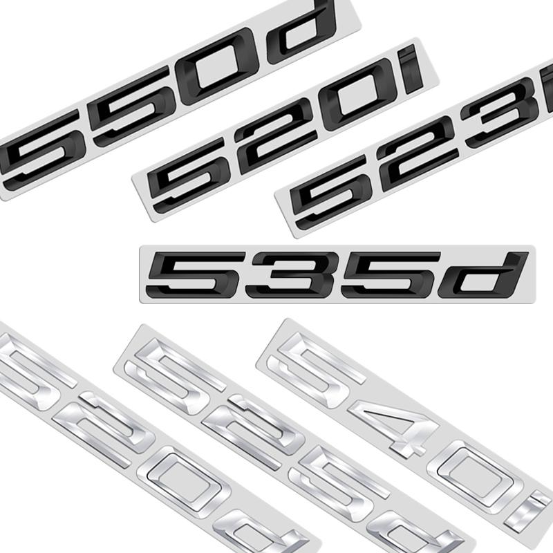 ABS Emblem Glossy Black Car Sticker Badge Decal Body Trunk Decor for BMW 518i 520i 523i 528i 530i 535i 550i 518d 520d 523d 525d