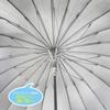 Long Umbrella for All Weather 24 70cm Main Fiberglass Highly UV Protection of Over Approximately 121cm Diameter When In Use Conditions, Windproof,