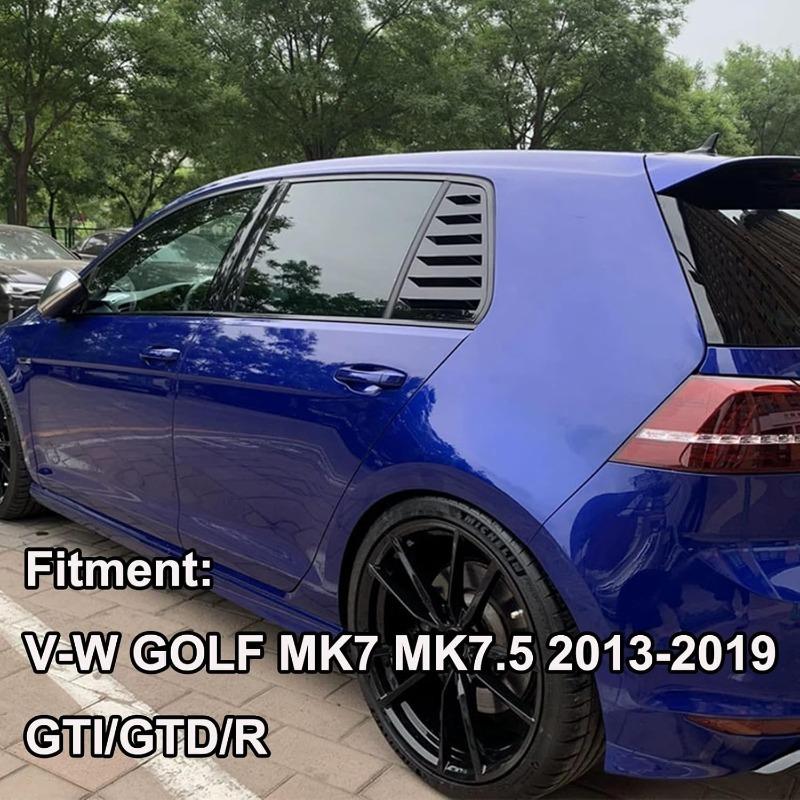 For VW Golf MK7 MK7.5 2013- Rear Window Louver Shutter Cover Side Vent Trim Windshield Decoration Cover Car Accessories