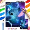 Stitch Galaxy Oil Painting by Numbers Art Kit. Handmade Diy Painting Home Decoration Gifts