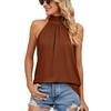 Women's Elegant Blouses Shirts Sleeveless Summer Shirt for Women Fashion Casual Solid Color Y2K Tanks Tunic Pleated Lace Up Tops
