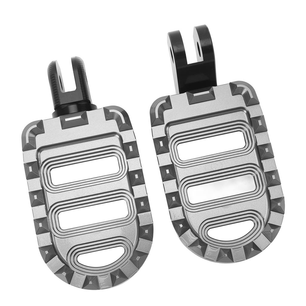 1 Pair of Front Foot Pegs Aluminum Anti Slip Motorcycle Front Footrest Pedal Set for Motorbike