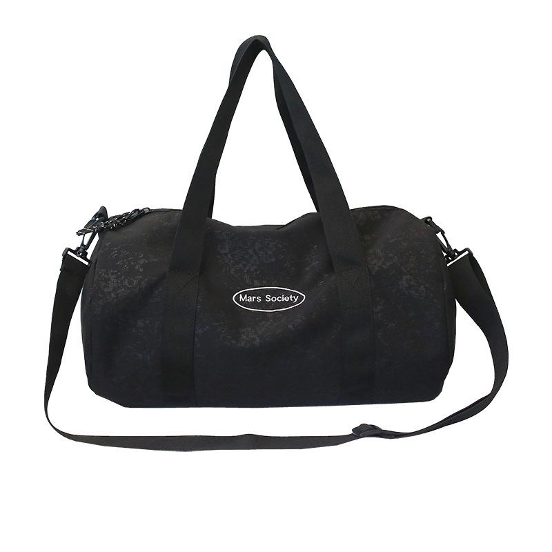 Yoga Fitness Bag Korean Version Large-capacity Cylindrical Shoulder Handbag Outdoor Travel Messenger Bag