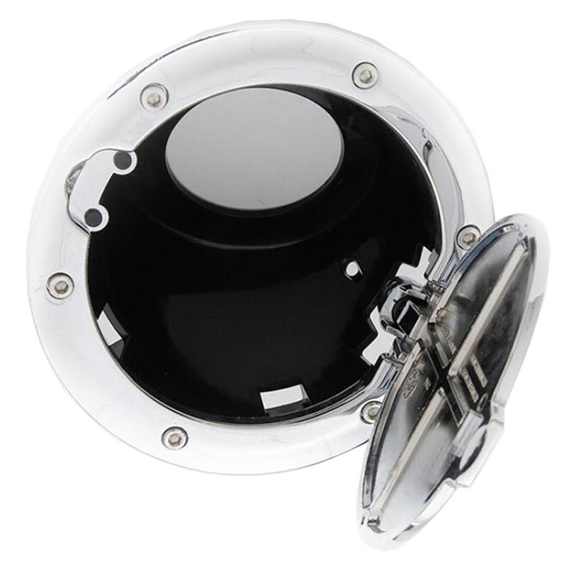 Chrome Car Fuel Tank Cap Cover Filler Cap Tank Gas Covers For Jeep Wrangler JK 2 Door & 4 Door 2007-2017