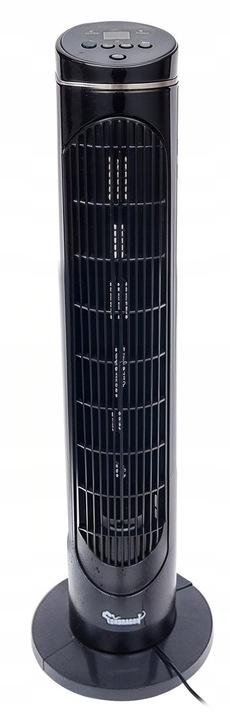 Staande Kolomventilator Vloerventilator Zwart Black 80W + Afstandsbediening