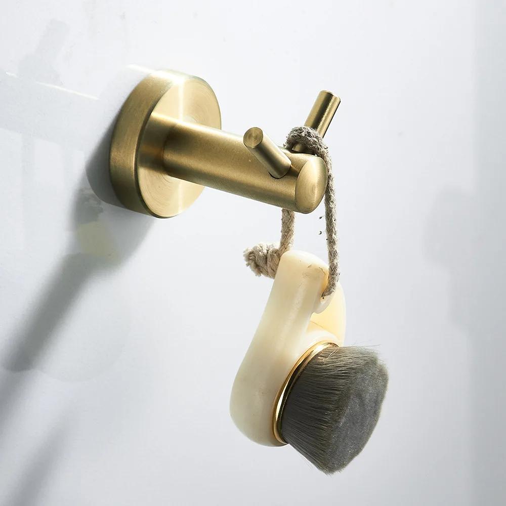 304 Stainless Steel Brushed Gold Towel Rack Ring Bathroom Bath Towel Rack Bathroom Accessorie Toilet Paper Holder