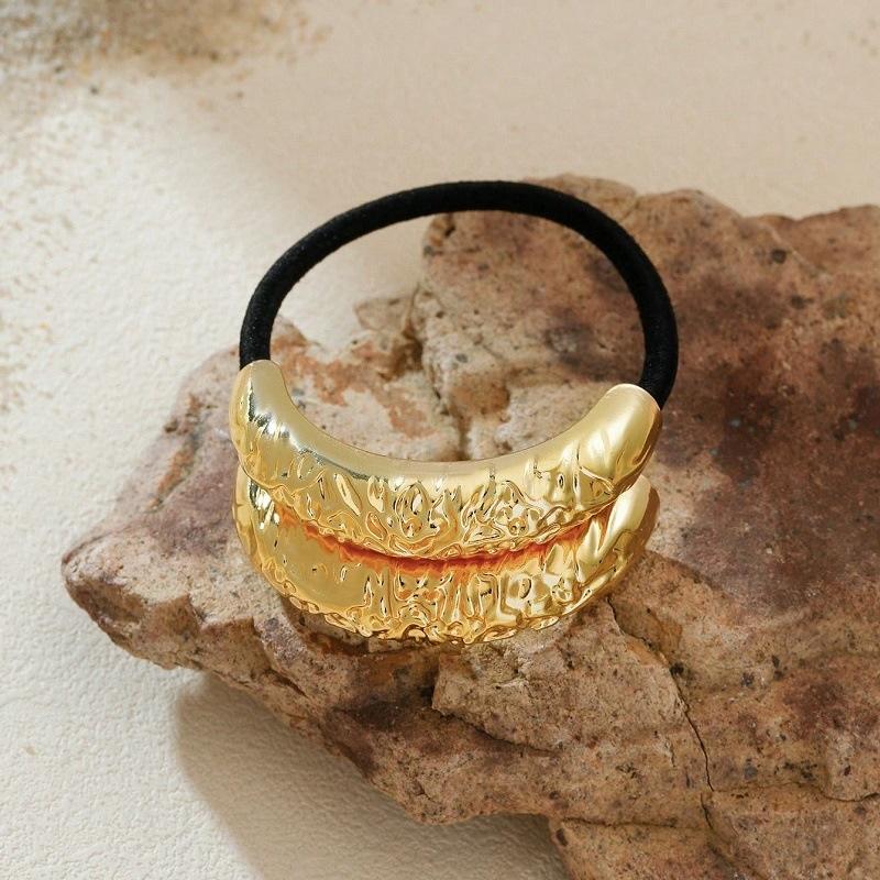 

Sale Metal Irregular Double-Layer Hair Bands Rope Women Headband Elastic Hairband Ponytail Holder Hair Accessories