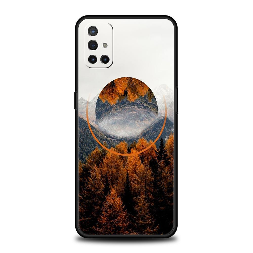 

Forest Geometry Wood Phone Case For OnePlus 12 11 10 9 8 7 7T Pro 12R 10R 9RT 9R 8T Nord N100 N200 N10 2T CE 2 5G Black Cover Nord CE 5G