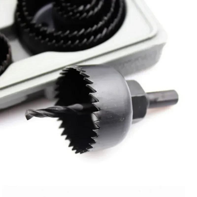 11Pcs Hole Saw Kit Durable Carbon Steel Metal Circle Power Drill Hole Cutter for Wood PVC and Plastic