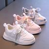 Girls' board shoes, low-top white sneakers, autumn new style little girls' sports shoes, stylish and versatile kids shoes