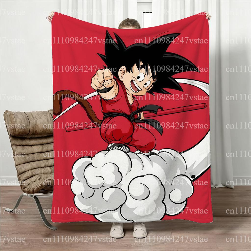 Dragon Ball Print Blanket All Season Parent-Child Matching Soft Flannel Warm Four Seasons Sofa Bed Nap Home Travel