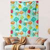 Colorful Cartoon Tropical Fish Pattern Patterned Tapestry Decorative Wall Hanging, Home Bedroom Living Room Decor