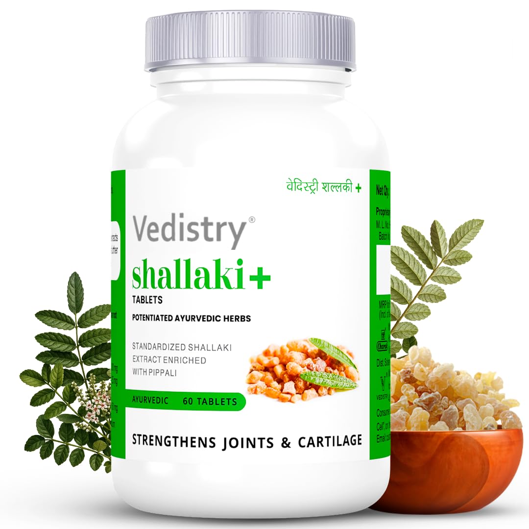 

Vedistry Shallaki Plus Mobility Support Tablets For Active Lifestyle Comfort Flexible Movement Daily Use 60 Tablets Pack Of 1