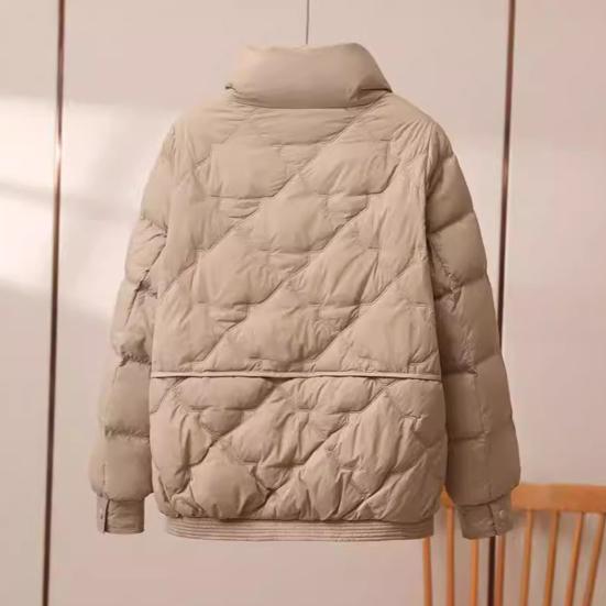 Winter-Daunenmantel, gepolstert, Umlegekragen, Taschen, Reißverschluss, Parka, winddicht, wärmespeichernd, Baumwolljacke für den täglichen Gebrauch bei kaltem Wetter