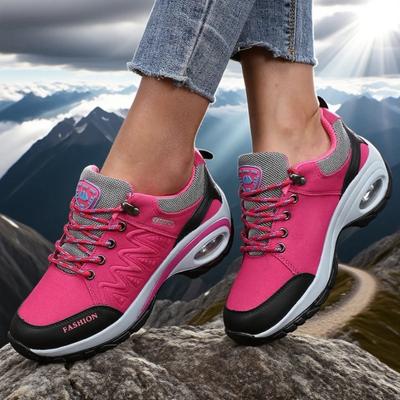 Damen Plateau Schuhe Wasserdicht Klassische Farbe Outdoor Wanderschuhe Modisch Rutschfest Lässig Low Top Camping Damen Sneaker