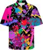 Grafite Astratta Stampa 3D Camicia Hawaiana da Uomo Arcobaleno Estate Stampa a Schizzi di Colore Casual Manica Corta Bottoni Camicie Top