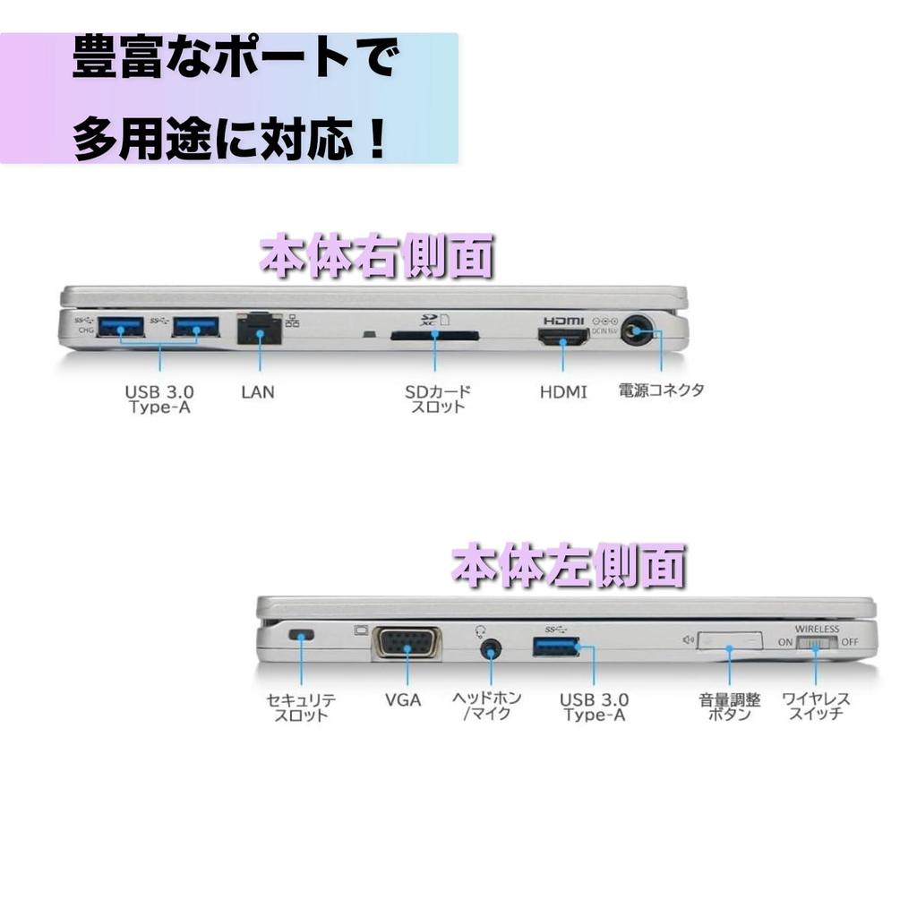 Note RZ6 Leichtgewicht FHD 1920x1080 7. Generation Core 8GB USB Windows MS Office Refurbished Let's Laptop 10,1-Zoll Auflösung, i5-7Y57 Prozessor,