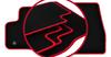 Velour Floor Mats with Red Edge For: Ford Transit Connect Van (2013-2017)