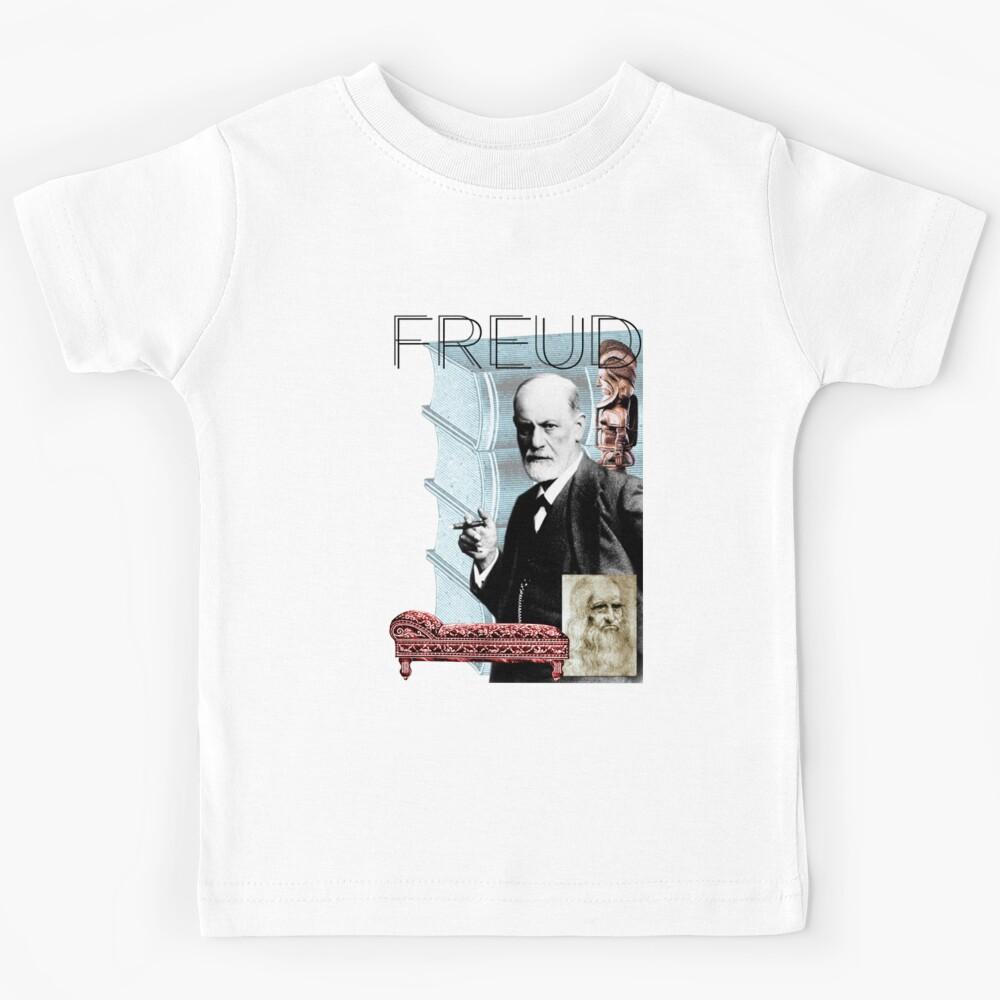 Sigmund Freud Collage Portrait Kids T-Shirt 130