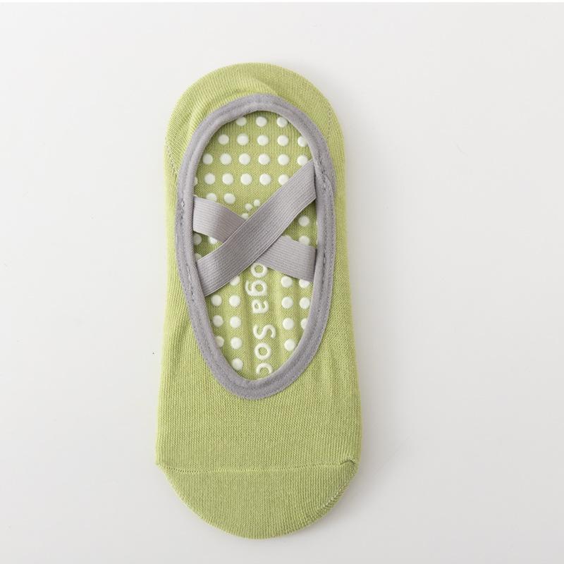 

Носки для йоги из чистого хлопка, Женские спортивные носки для пилатеса на весну и осень, Профессиональные противоскользящие силиконовые носки-лодочки, Танцевальные носки 1 pair светло-зеленый