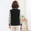Stylish Printed Bow Tie Chiffon Top for Middle-Aged and Elderly Women – Loose Fit, Long-Sleeved, Plus Size