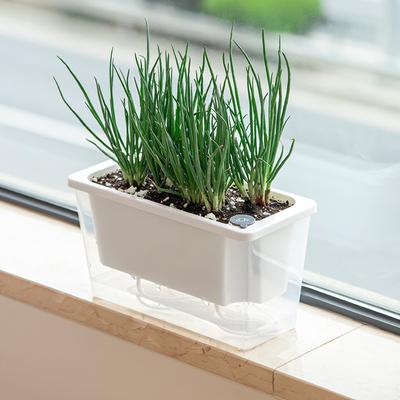 Selbstbewässernder Pflanzgefäß Blumentopf Fauler Blumentopf Automatischer Wasserabsorbierender Blumentopf Doppelschichtiger Kunststoff Balkonkasten