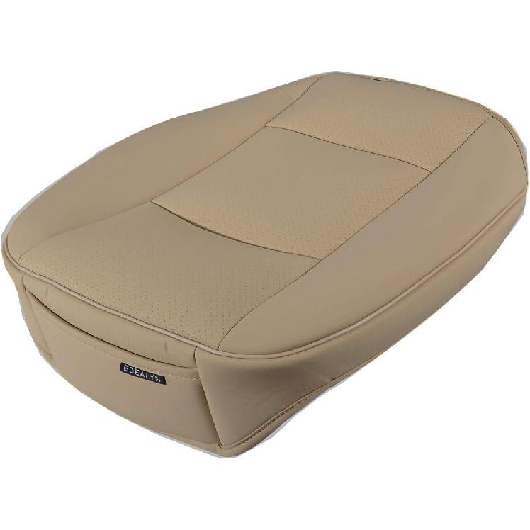 Luxury PU Leather Car Seat Cover Protector Front Car Seat Cover Seat Bottom Cover Single Seat Cover-Compatible With 90% Vehicles (Width 20.8× Deep21