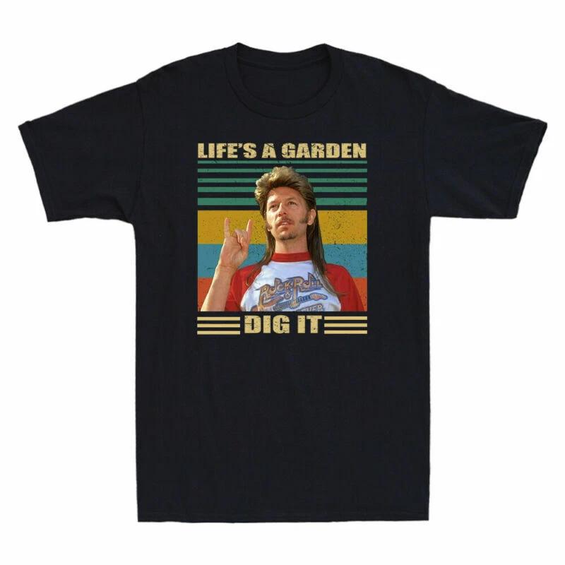 Life s A Garden Dig It Comedy 80 s Vintage Men s T Shirt Cotton Black Tee XXXL