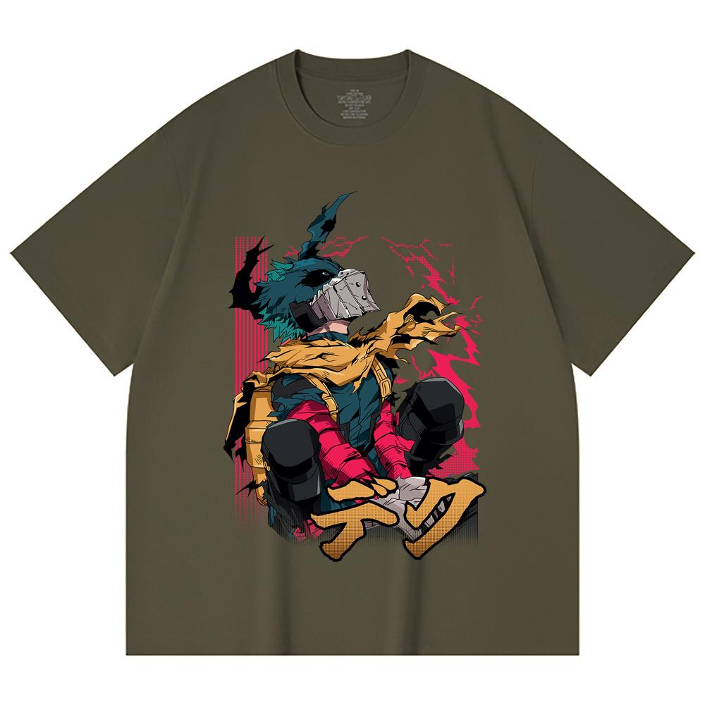 230 Gsm 100% Cotton My Hero Academia V16 Deku Print Unisex Heavy Cotton T Shirt