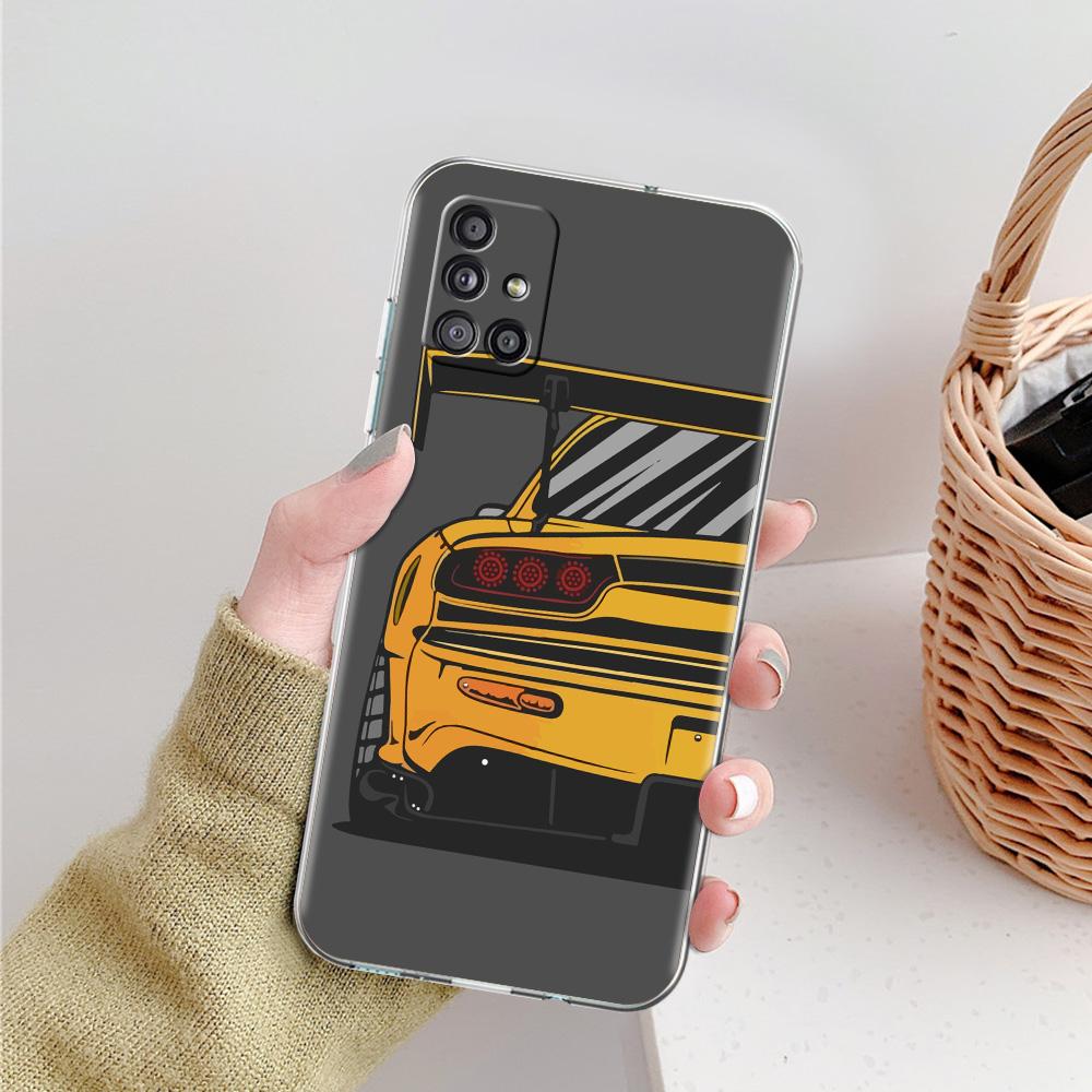 Case For Samsung A15 A13 A35 A55 A51 A71 A41 A31 A21S A05 A17 A23 A25 A33 A53 A73 5G A07 4G Cover Japan JDM Sports Cars Comic
