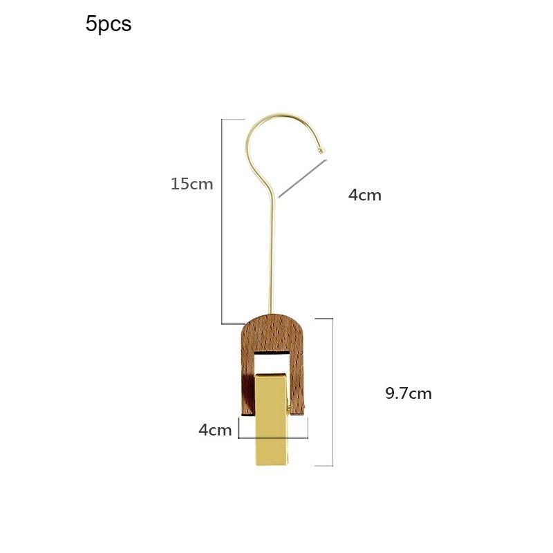 

5pcs Clothing Store S Hooks Hanger Display Props Solid Wood Garment Rack for Clothes Scarves Storage