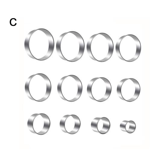 1 Set Cookie Cutter Stainless Steel Circle Biscuit Cutter Effortless Cookie Shaping Pastry Tool for Home