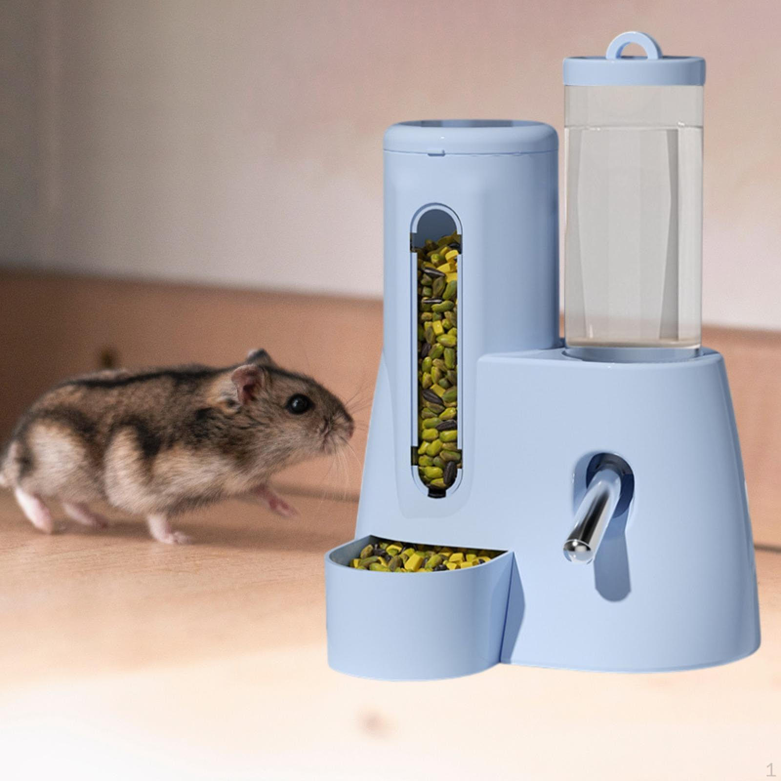

Автоматическая кормушка для хомяков, автоматический дозатор, бутылка для воды, универсальная прозрачная миска для кормления 125ml синий