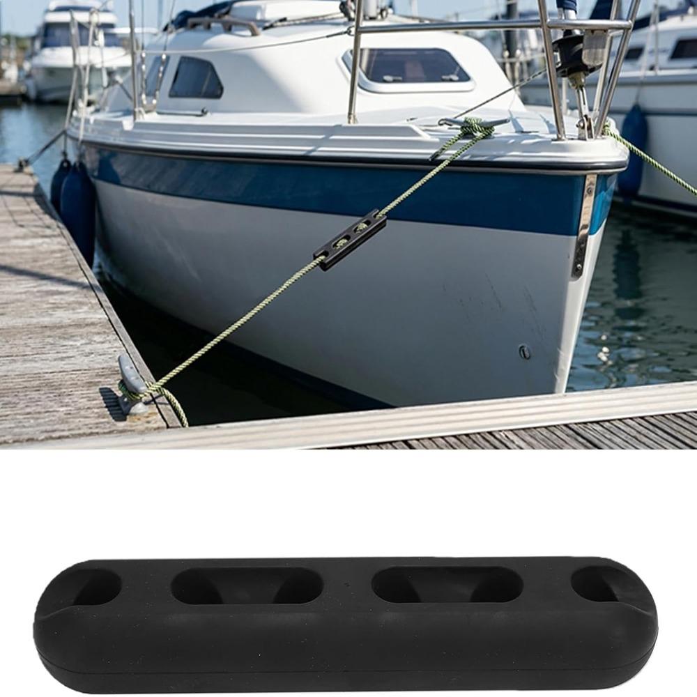 Universal Boat Mooring Snubber Black Rubber Elastic Line Shock Absorber Boat Mooring