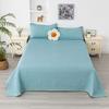 Bed Cover Solid Color Three-layer Cotton Non Slip Bed Sheet Set Four Season Universal Quilted Tatami Dustproof Mattress Sheet