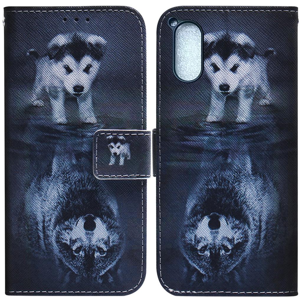 For Sony Xperia 5 V PU Leather Phone Cover Wallet Stand Pattern Printing Phone Case