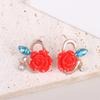 Women Rose Earrings Colorful Flower Earrings Jewelry Party Gifts Accessories