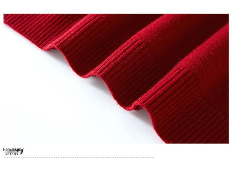 100% Pure Wool Knitted Sweater for Women with Cheongsam Collar - Autumn/Winter Style
