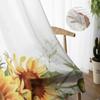 Sunflower Watercolor Sheer Curtains Bedroom Voile Curtain Living Room Window Sheer Curtains Kitchen Tulle Drapes