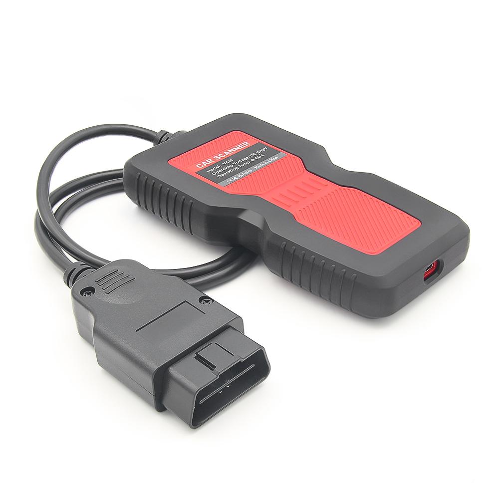 Cititor de coduri OBDII Scaner de diagnosticare date live v519 OBD/EOBD Verificare motor Citire Ștergere DTC OBD2 Scaner profesional