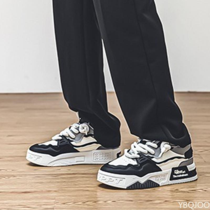 Men's spring summer new versatile thick soled casual flat shoes anti slip simple comfortable sports men's trendy shoes