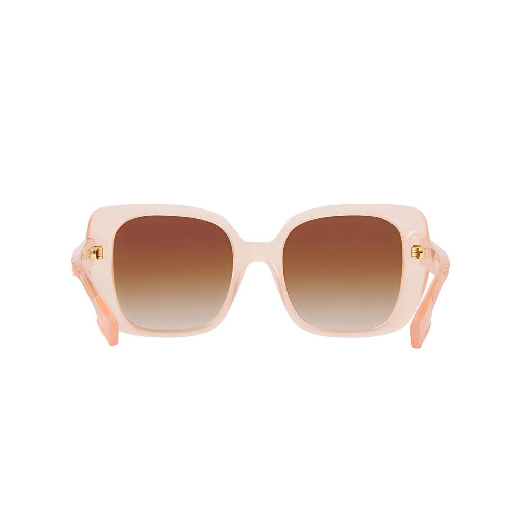 Burberry Full Frame Semi-Transparent Acetate Square Sunglasses Women Sunglasses Pink 4083200
