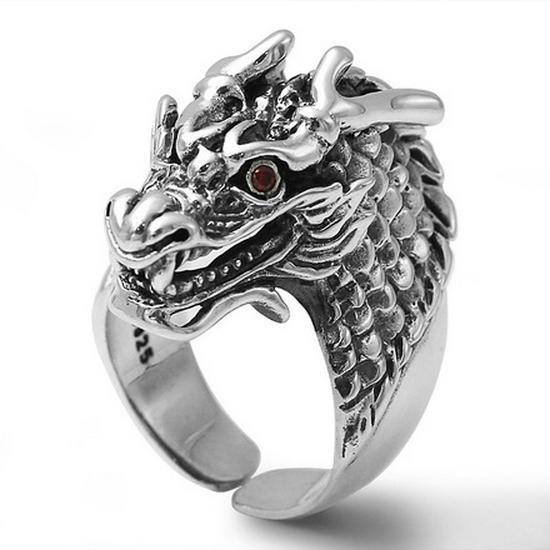 S925 Sterling Silver Lion Head Pendant - Men's Retro Fashion
