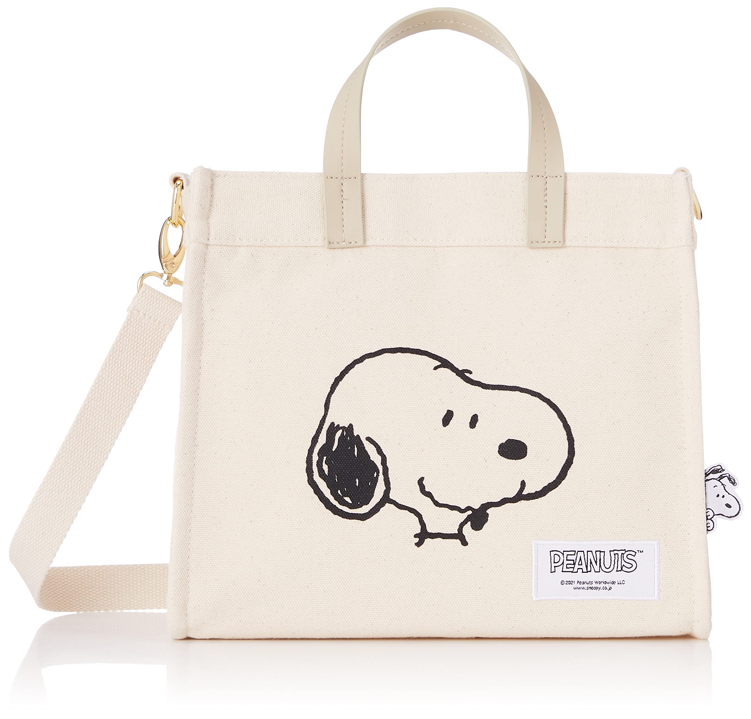 

2WAY Tote Bag Wide Gusset Snoopy PEANUTS PN70 Snoopy Face [Hapitas] Women s