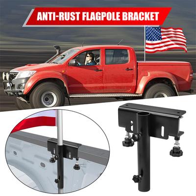 Truck Flag Pole Mounting Bracket No Drilling Required Up To 1.2" Diameter Flagpole Holder for Pickup Trucks