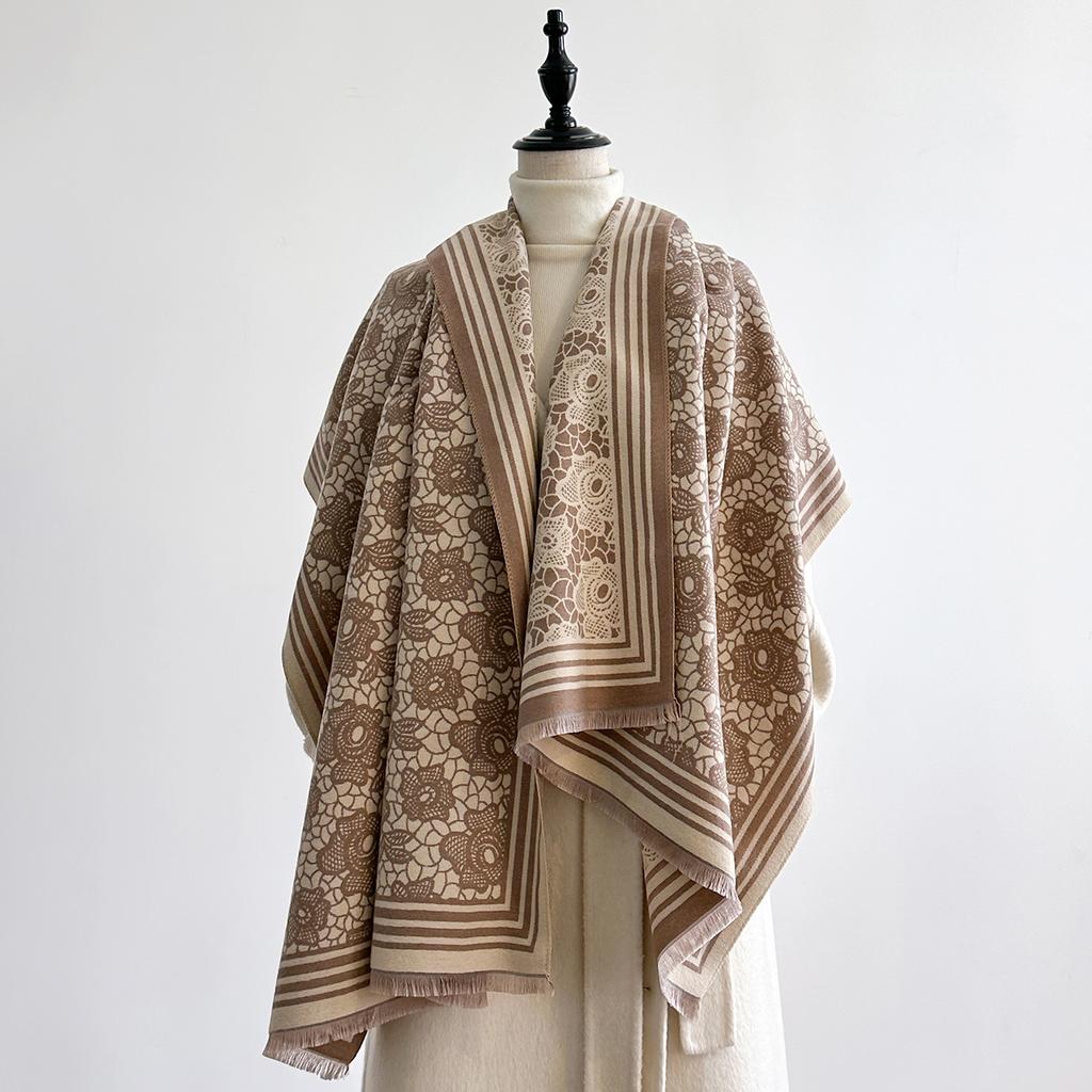 Luxury Brand Women's Cashmere Paisley Scarf - Winter Warm Thick Pashmina Shawl, Blanket Wrap, Foulard, Bandana & Hijab