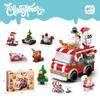 Lele Brothers Lego-Compatible Christmas Reindeer Train Building Blocks Toy