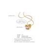 Yhpup Stylish Design Stainless Steel Metal Zirconia Heart Pendant Necklace Golden Collar Romantic Charm Jewelry Gift 2025