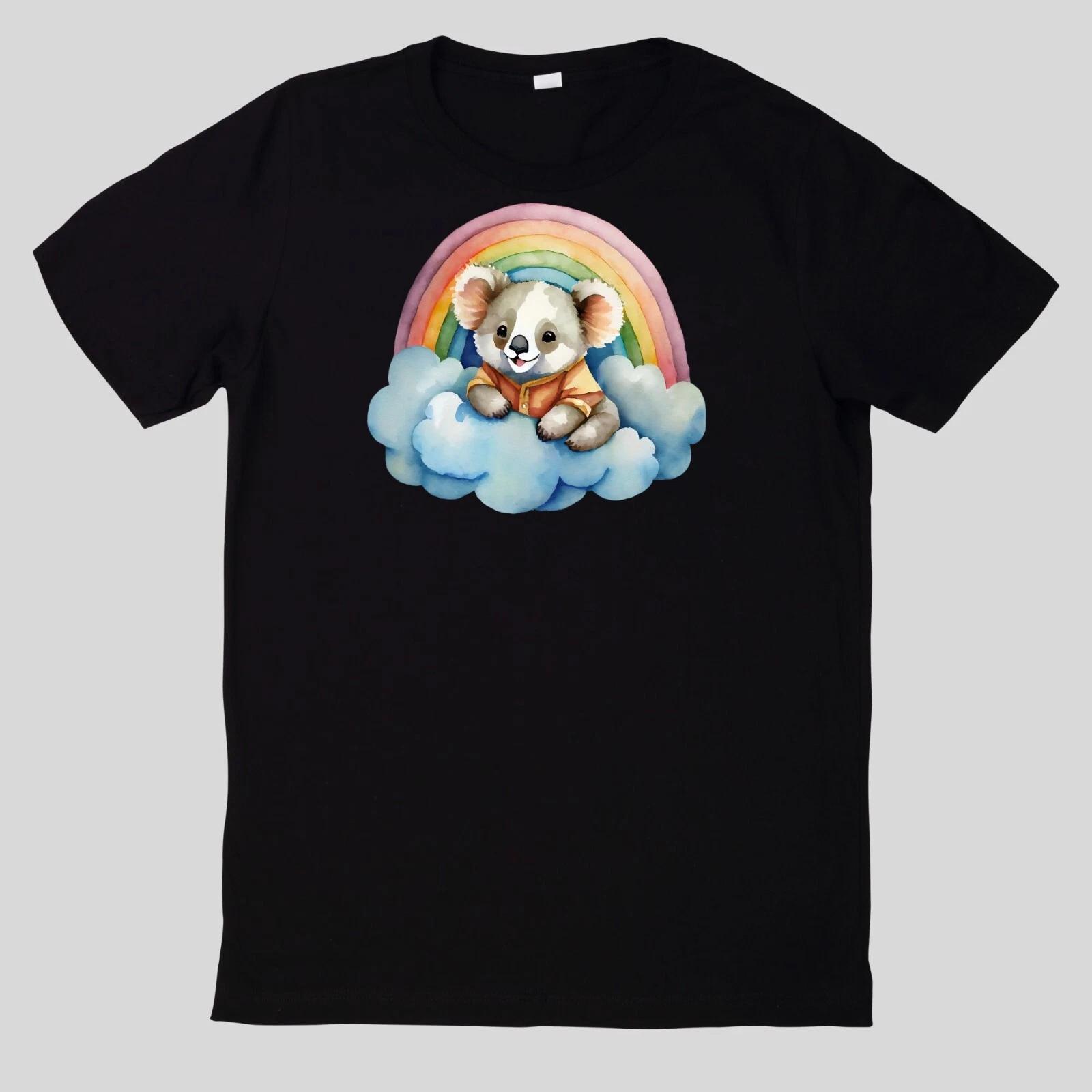 T-Shirt Regenbogen süßes Tier Baumwolle Fun Spaß Sprüche Lustig Cartoon XXL